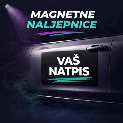 Magnetna reklama za taxi montirana na bočna vrata automobila, prikazuje čvrsto prianjanje folije