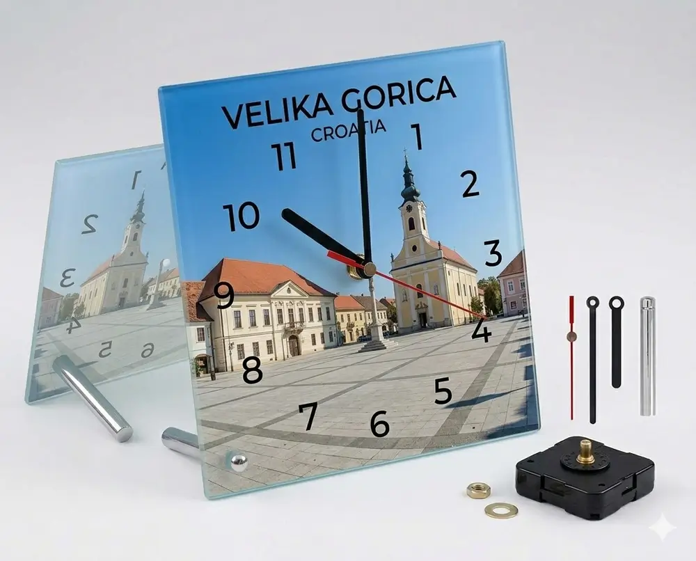 Kvadratni personalizirani sat 20x20 cm
