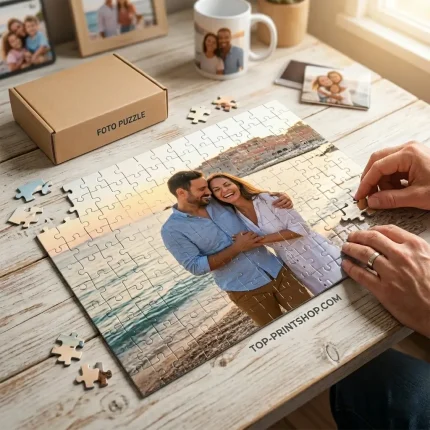 Personalizirane foto puzzle A4 formata s otisnutom obiteljskom fotografijom