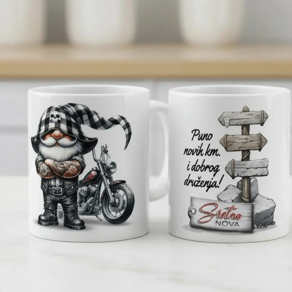 Personalizirana Šalica s Bajkerskim Gnomom