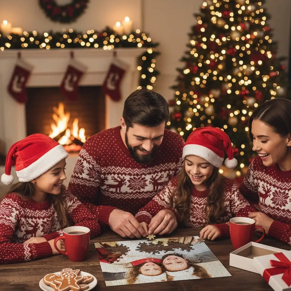 Božićne foto puzzle 2025 – personalizirani poklon s vašom fotografijom