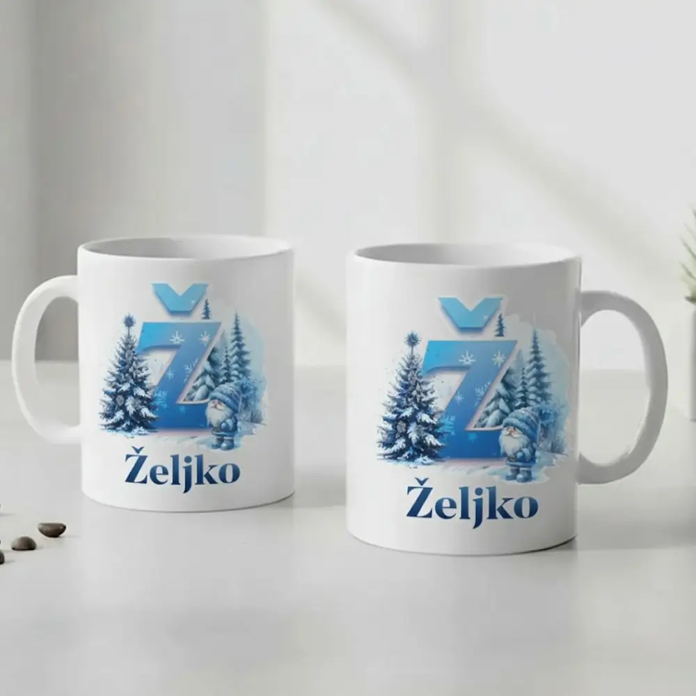 Personalizirana božićna šalica s imenom