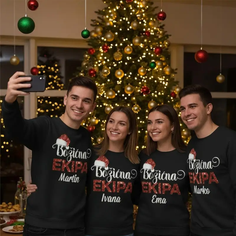 obiteljski set božićnih majica