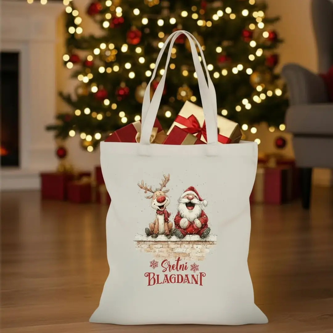 torba s božićnim motivom