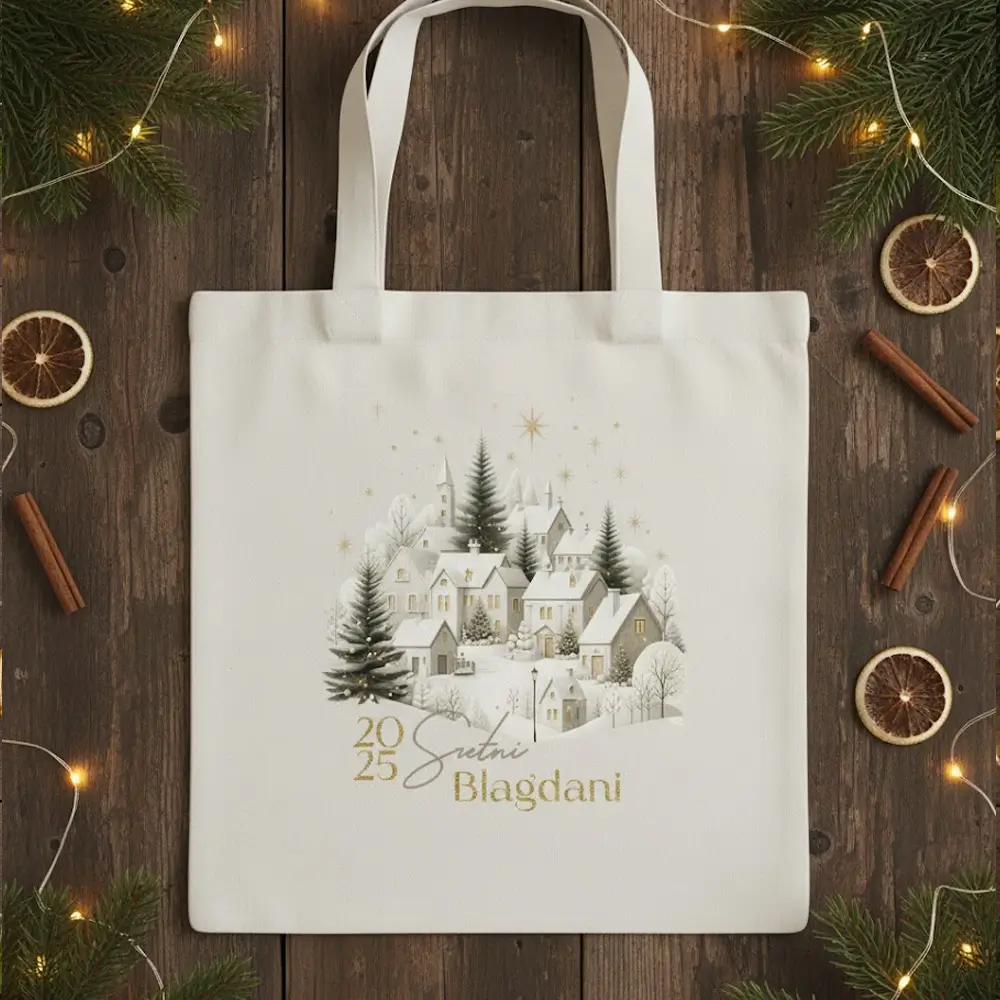 platnene torbe s božićnim dizajnom