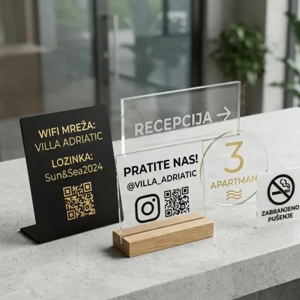 Premium Akrilni Natpisi i Info Ploče